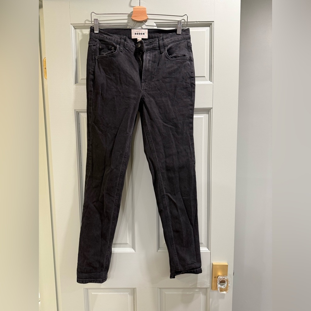 Black Denim Jeans Boden girlfriend jeans